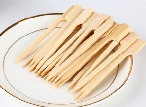 China Hot Pot Party Disposable BBQ Bamboo Sticks Flat Bamboo Skewer Stick on sale