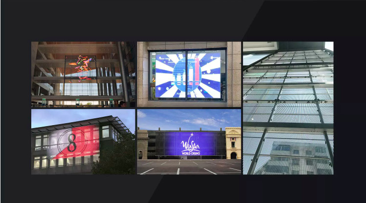 High Transparency 3.91mm Transparent LED Display Screen Indoor Glass Window