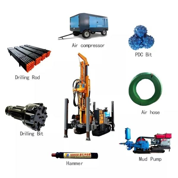 Crawler Diesel Engine Drilling Machine Borehole For Water Well