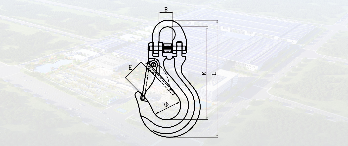 SLR006-HOOK WITH HALF LINK
