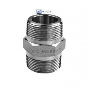 China SS304 316 316L High Pressure Forged Hex Nipple 300 bar Male Thread Equal/Reducing Nipple on sale