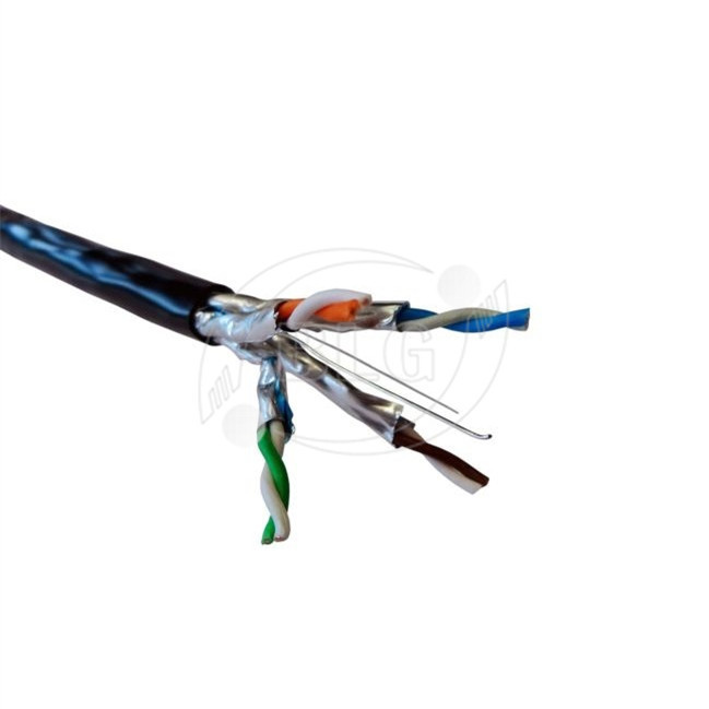 Waterproof Shielded Cat6a Lan Cable For Outdoor Ethernet 4 Pairs OFC 24 AWG
