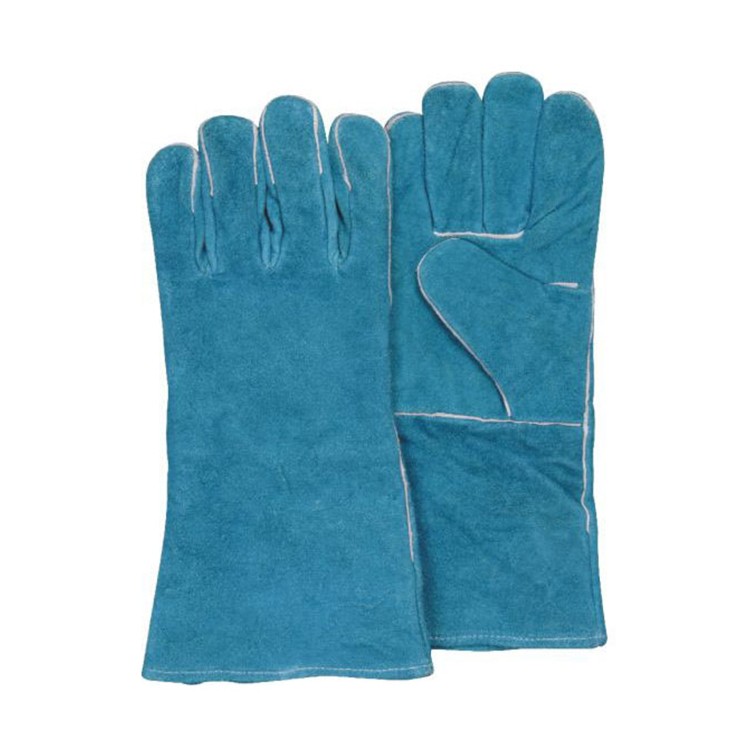 Anti-cut Function Heat Resistant Cow Split Leather Welding Safety Gloves 27cm or 35cm