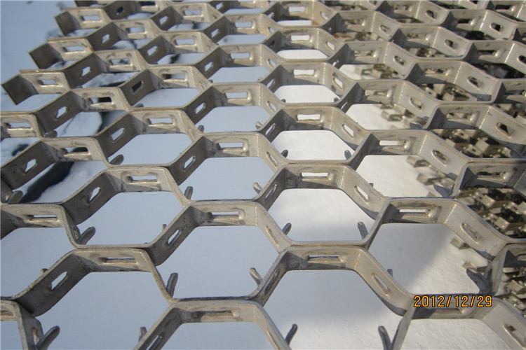 Tortoise Shell Mesh AISI 304 Hex Mesh For Refractory With 2mm Thickness