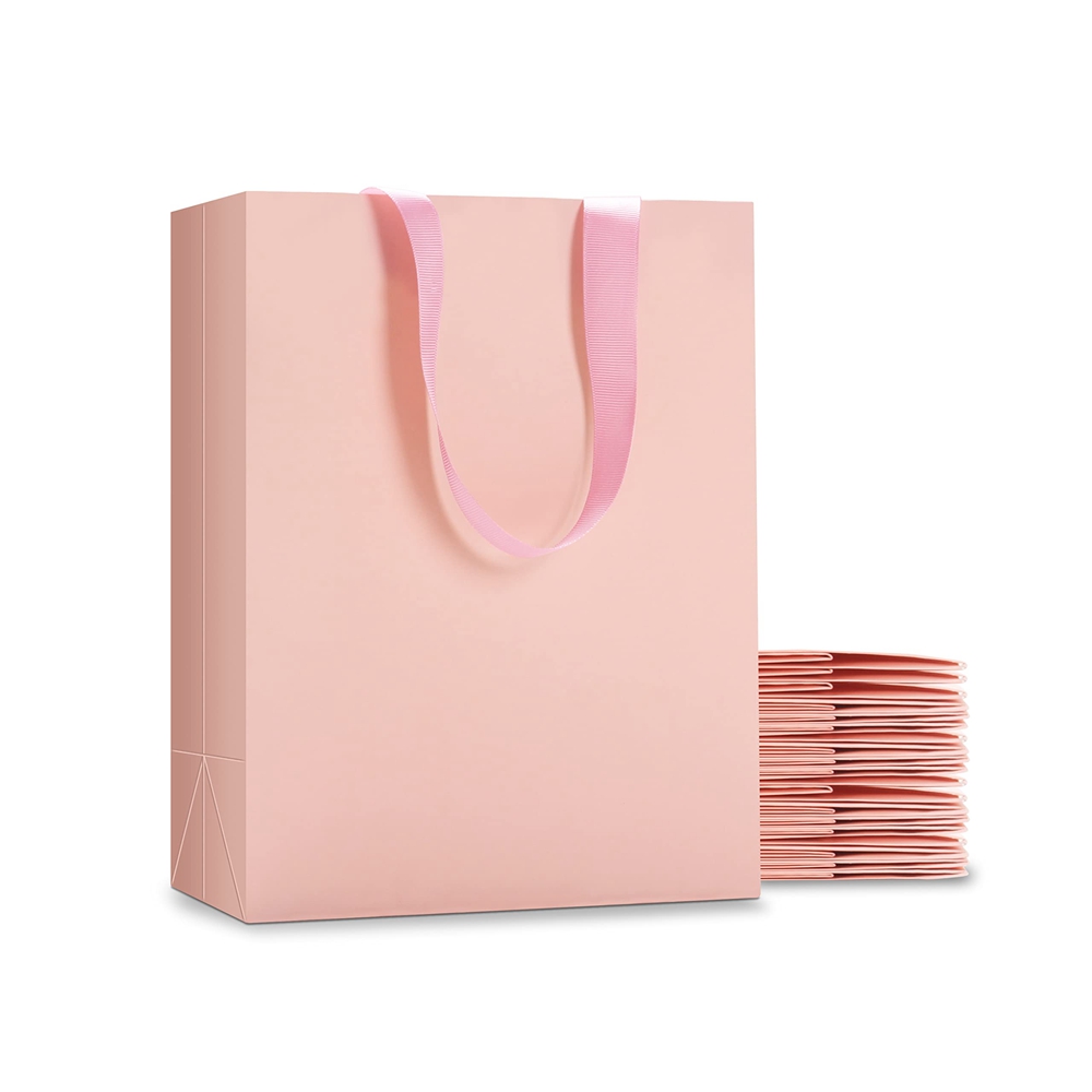 Custom Printing Enterprise Art Card Paper Bag With Handles in Folding Style for Gifts