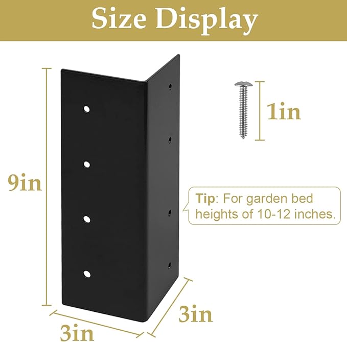 American Style Raised Garden Bed Corner Brackets Ideal for Flower or Vegetable Gardens