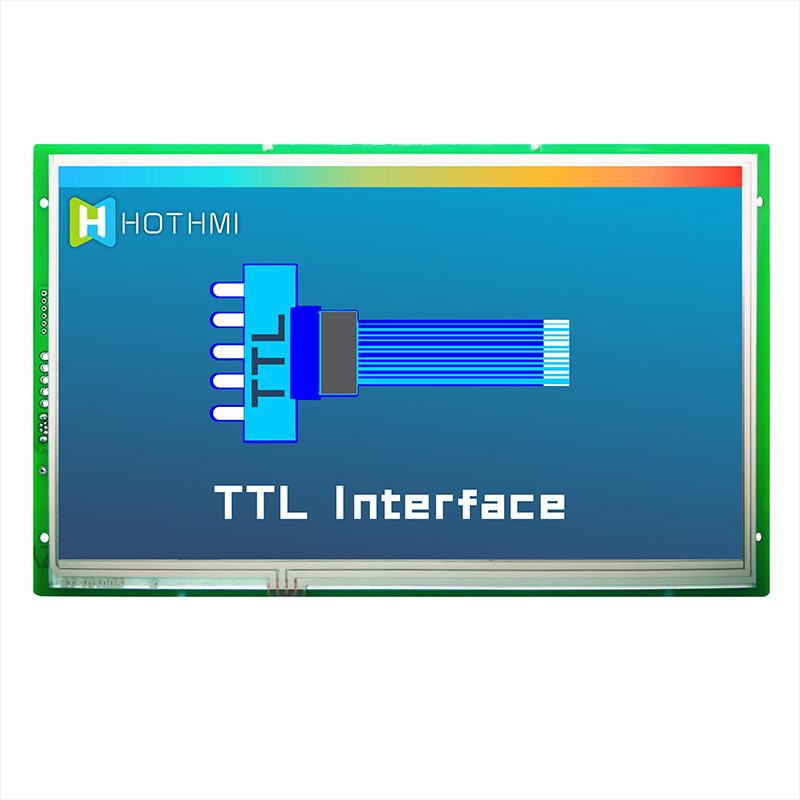 10.1 Inch Intelligent UART TFT Display 1024x600 Durable 300cd/m2