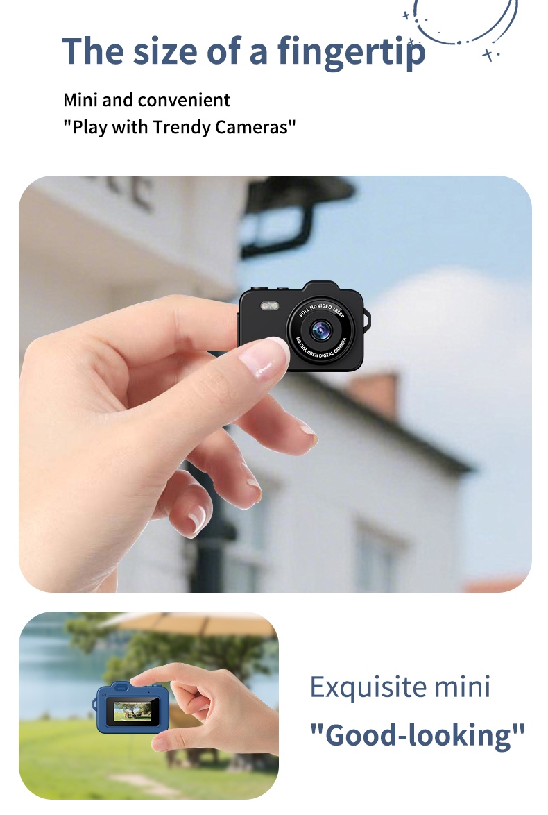 Mini Keychain Camera With Screen HD 1080P Portable Retro Kids Cam Ultra Compact Pocket DV Video Recorder