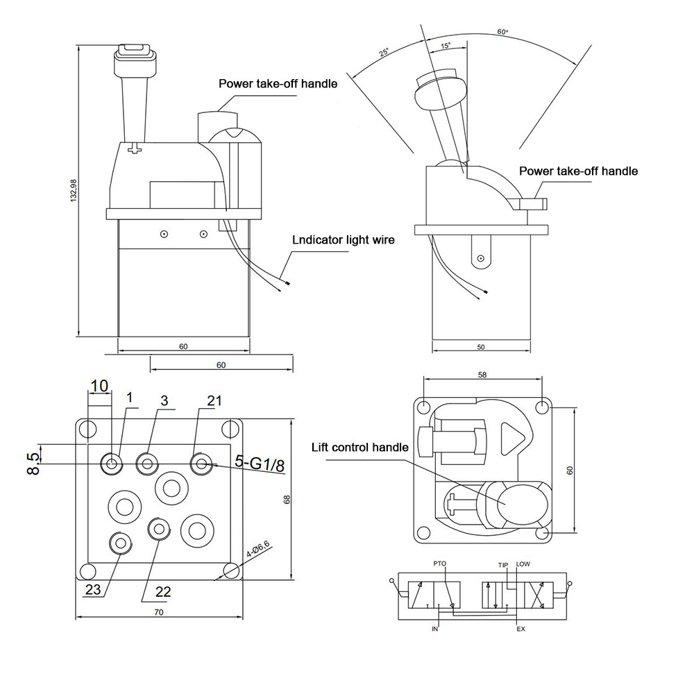 FBH45-12 Lifting Stop Down Control Valve for Dump Truck