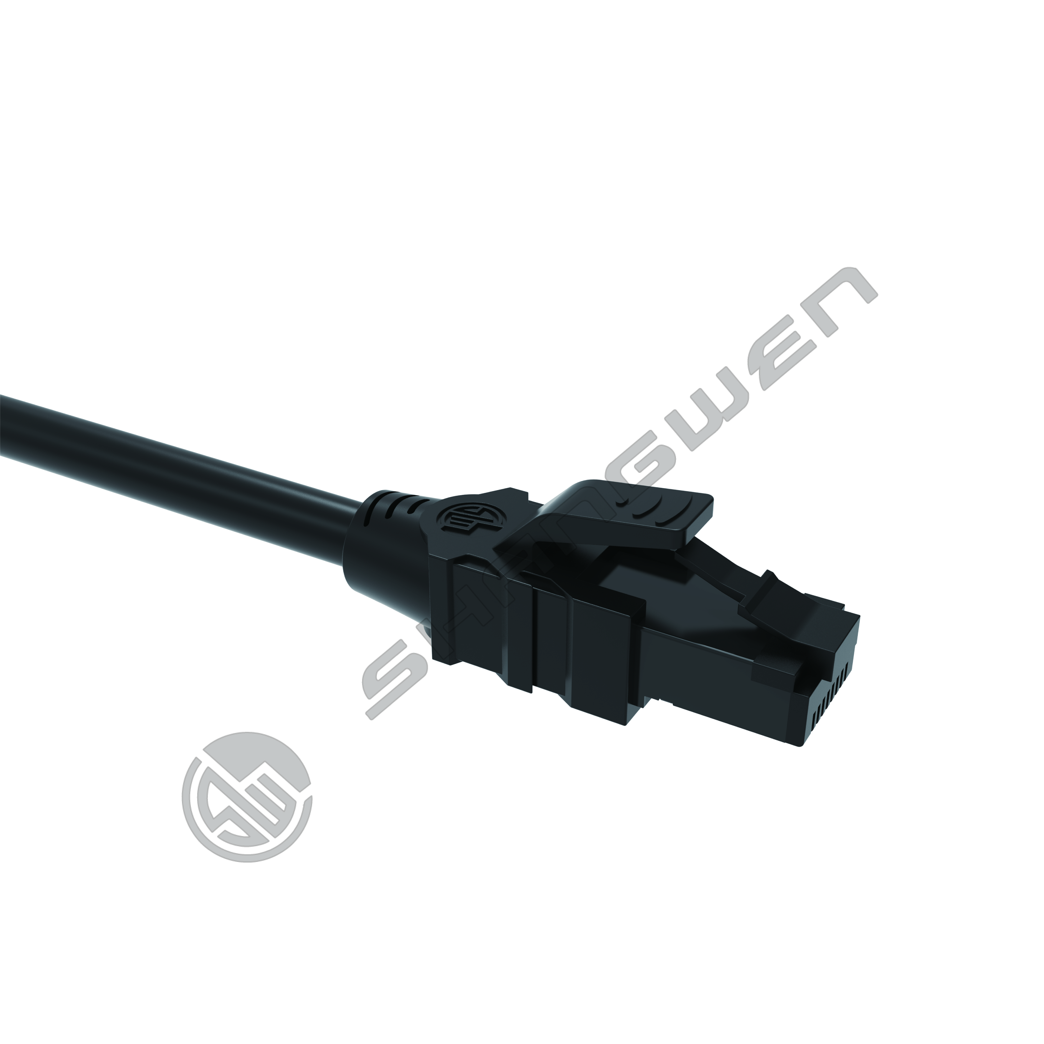 Cat6a Cable Network UTP Cat6 Cat6a Cable and Connectors CAT6A Flat Patch Cord UTP 4 Pairs 30AWG Stranded Copper Cable