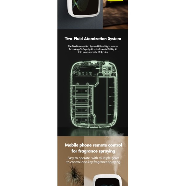 Eco Friendly Aroma Diffusers With Timing Function Commercial Wall Mounted Scent Diffuser