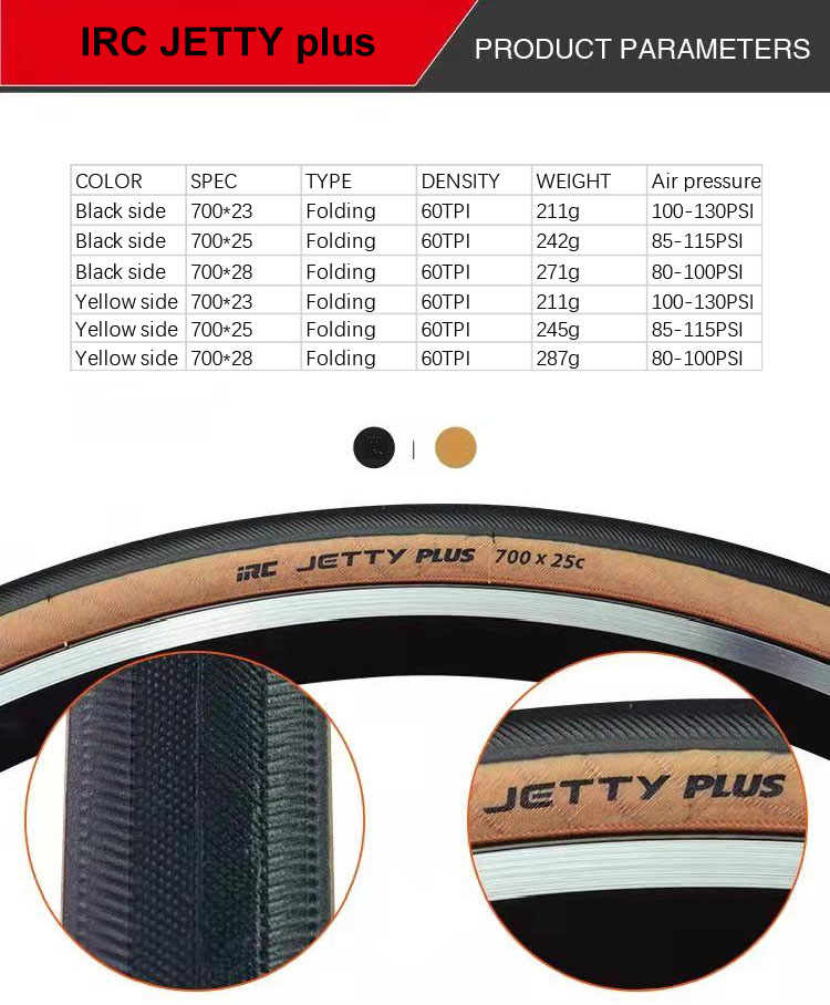 700x23/25/28C Folding Retro Yellow Edge 700C Road Bike Tire with Black and Yellow