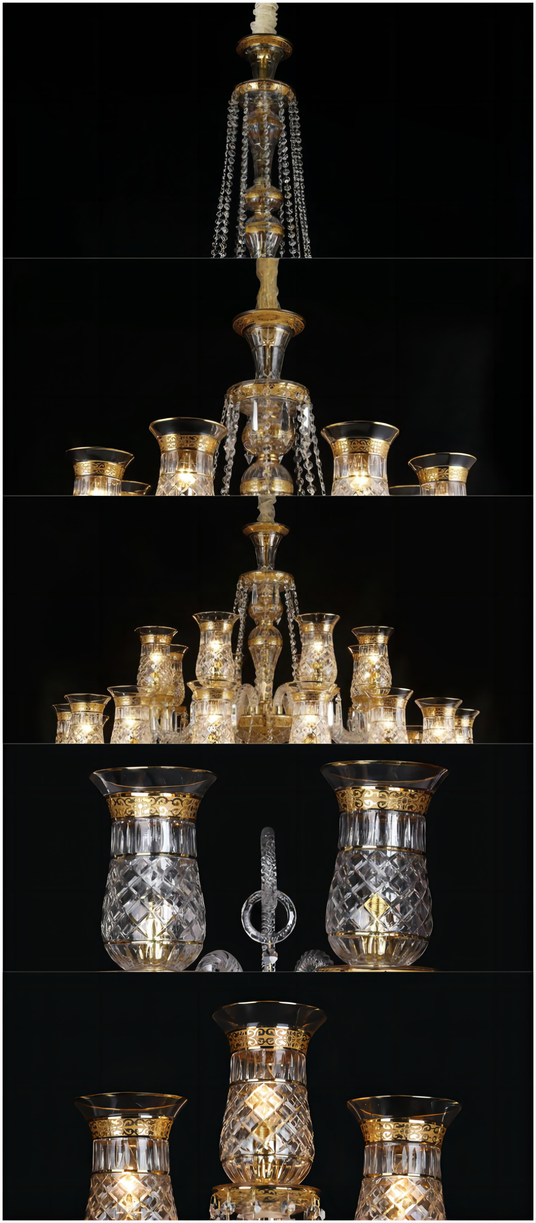 European Style Antique French Baccarat Crystal Chandelier Creative High End Club Crystal Lamp