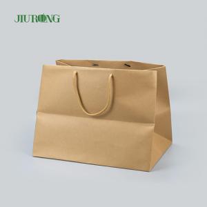 Quality Takeaway Biodegradable Paper Bag 320mm Height Eco Friendly Kraft Bags for sale