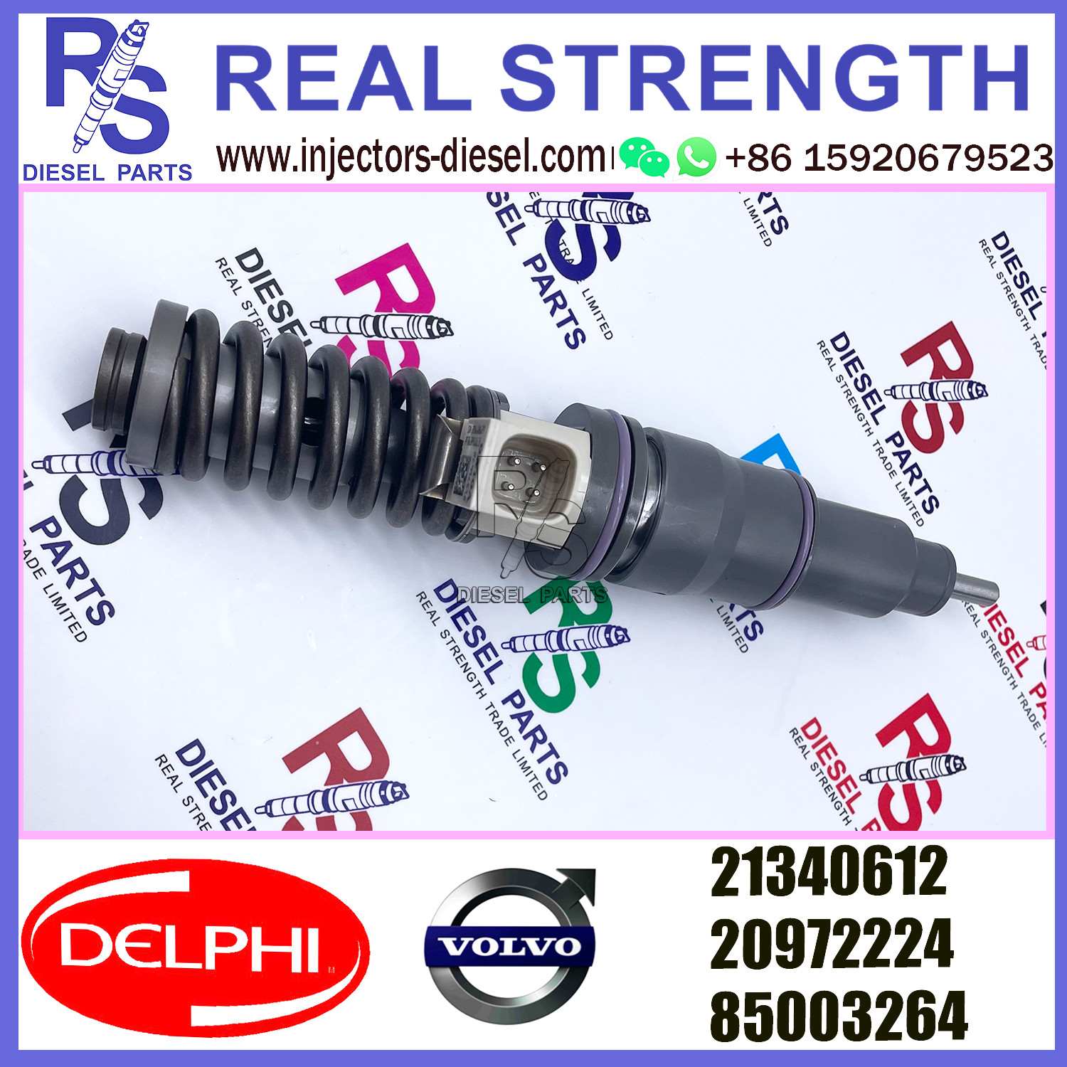 DELPHI 4pin 21340612 Diesel pump Injector V-O-L-V 21340612 20972224 85003264 E3.18 for V-O-L-V D13 EURO 3 HIGH POWER