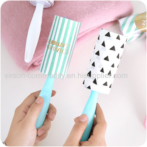 Sticky Home Cloth Cleaning Disposable Lint Roller With Coloured Wrapping Paper