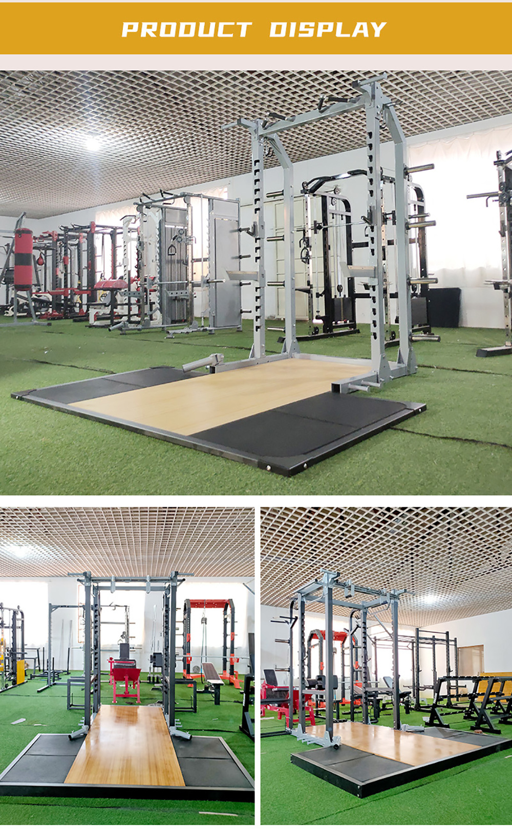 Commercial Fitness Equipment Multifunctional Frameless Half Squat Frame Weightlifting Platform