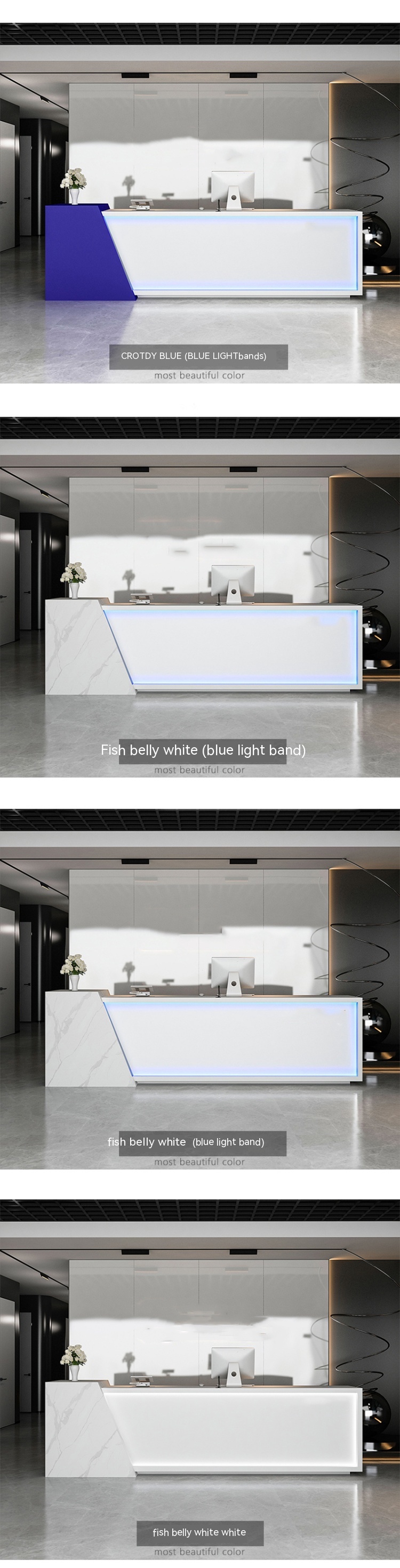 Sleek and Practical Reception Desk for Firms Stylistic Simplicity at Its Best