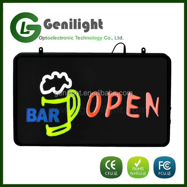 Multi Colorful LED Open Store Sign Bright Eye-Catching for Business Window Promotion