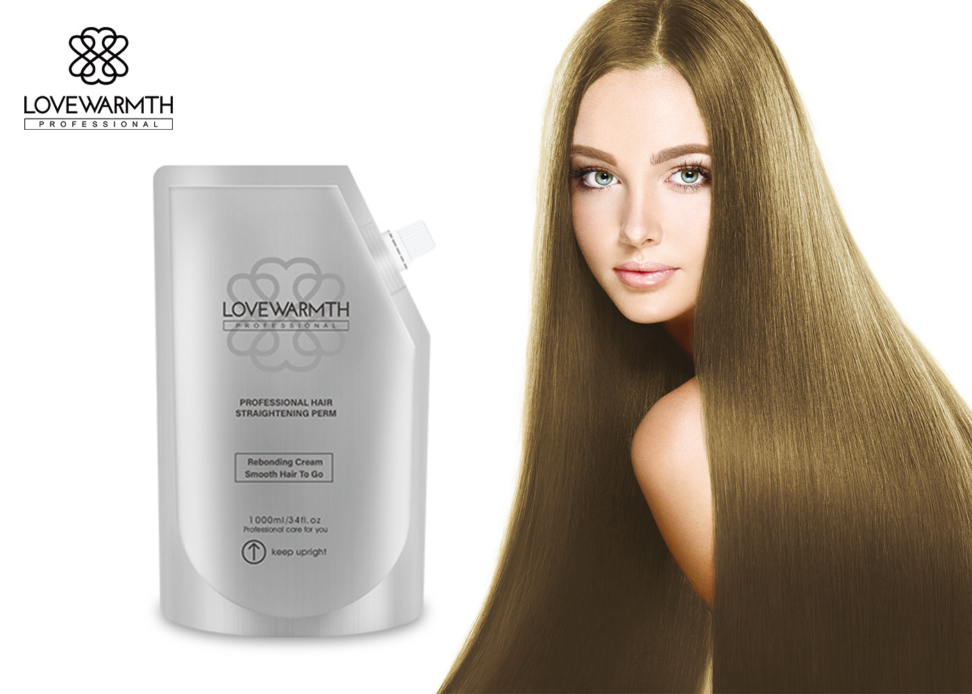 Adult Hair Straightening Cream / Rebonding Permanent Cream Relaxer And Neutraliser 1000ml