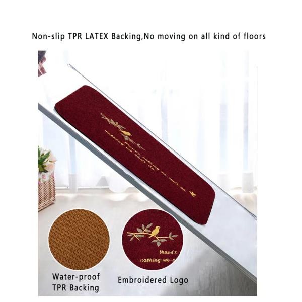 16"X24" Multicolor Entrance Door Mats Non Slip TPR Latex Backing 200gsm Clean Step Mat