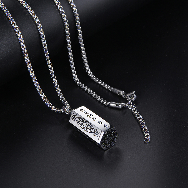 Charm Pendants Can Contain Scriptures Shurangama Mantra Pendant with Kawu Box Attached