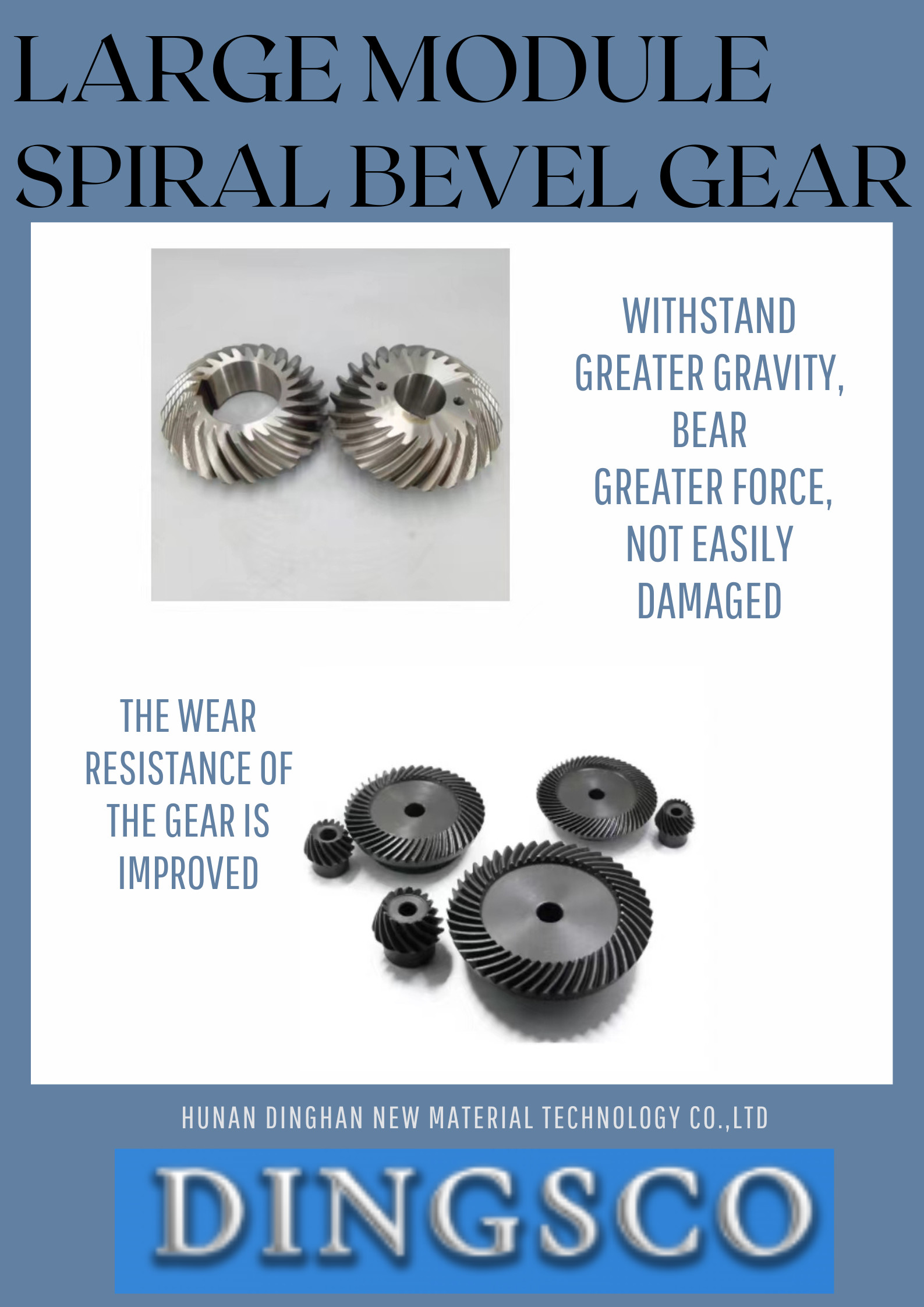 Large Module Spiral Bevel Gear High Quality Forging Large Crown Wheel Pinion Professional Manufacturer