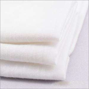 Quality Rusha Textile   100% Polyester 32s Ring Spun Slub Single Jersey White Dyed Shirting Fabrics for sale