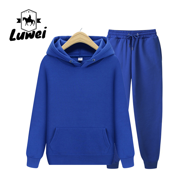 Custom Drop Shoulder Made Men's Sweatshirt Sudaderas Con CapuchaHeavy Fitness Hoodies And Joggers Set