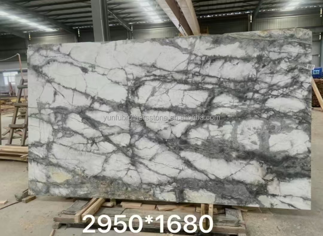 Modern Design Style Luxury Stone Snowy River Marble Slabs for Interior Design