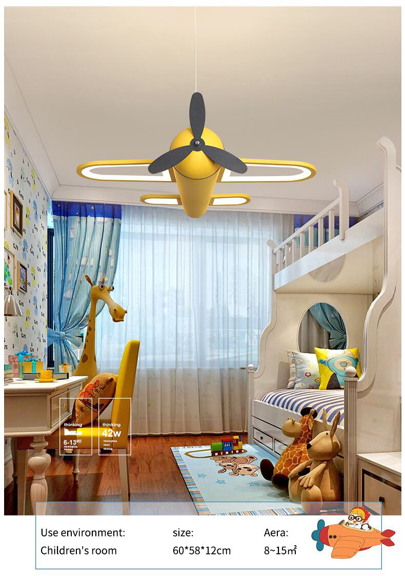 Children's Led Pendant Lamp Airplane Nordic Hanging kids room decoration boys(WH-MA-151)