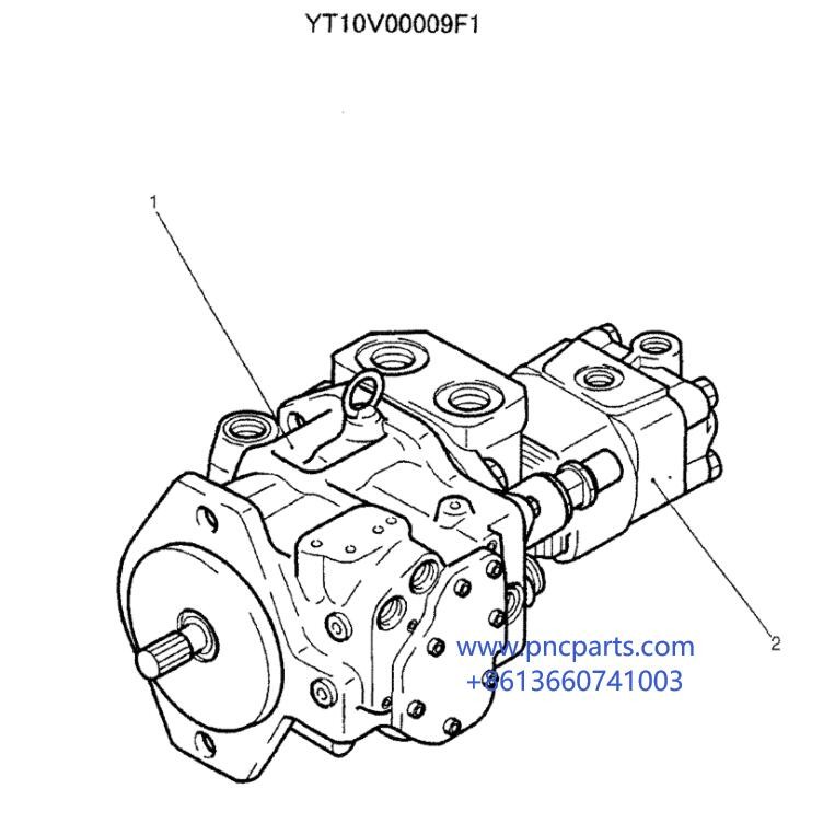 TB175 K3SP36C SK70SR Kobelco Excavator Hydraulic Pump YT10V00008F1