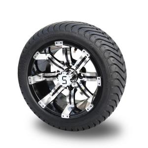 Quality Golf Cart 12 Inch Aluminum Alloy Wheel With 215/35-12 DOT Street Tire for sale