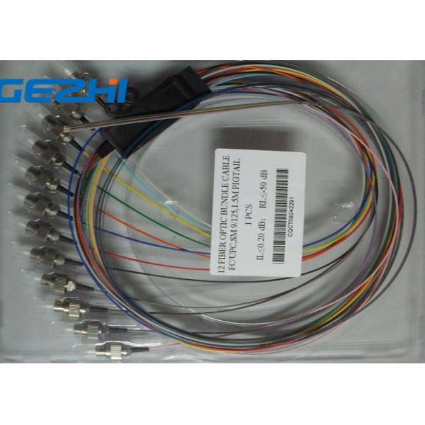 Multi - Fiber 12 Core Optical Fiber Components , 1 /1.5 Meter FC Ribbon Pigtail