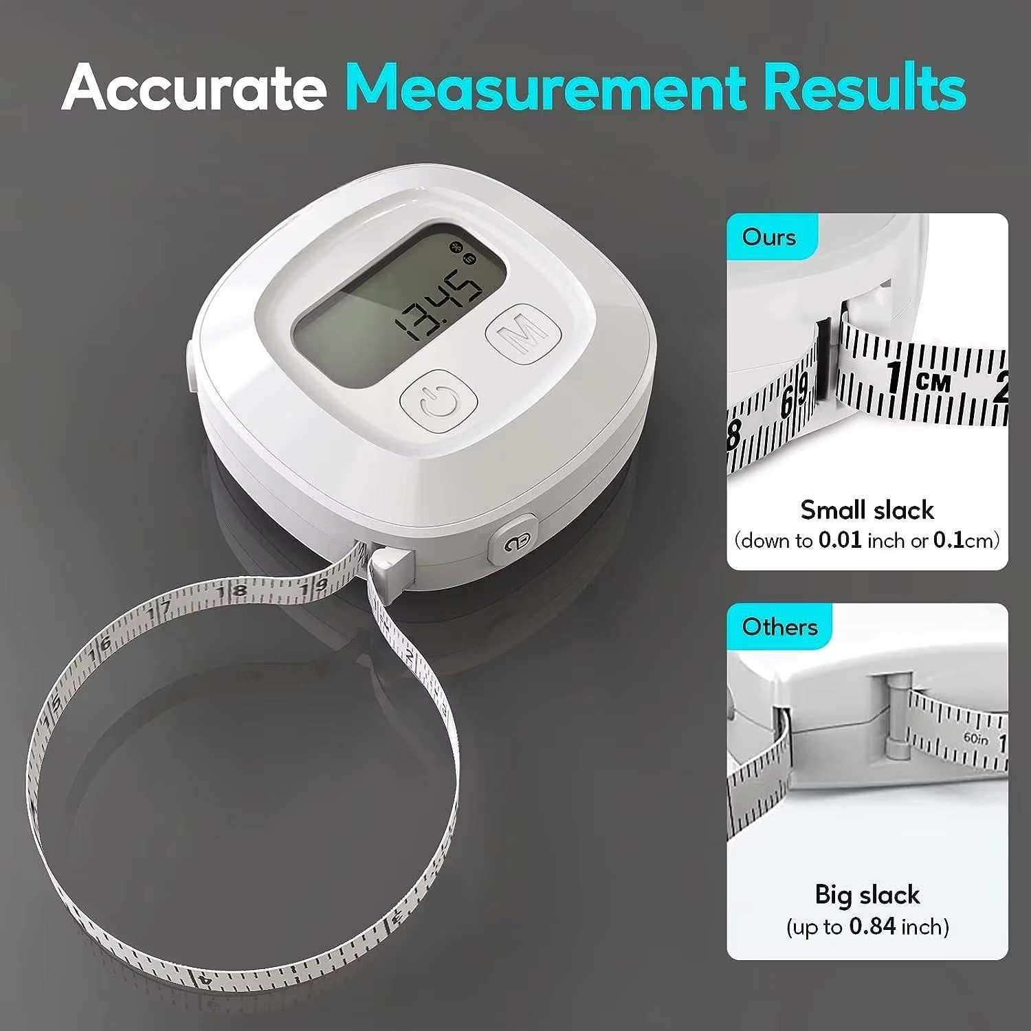 Smart Health Digital Tape Measure Display Readings Automatically Instant App Intelligent Recording Smart Body Measuring