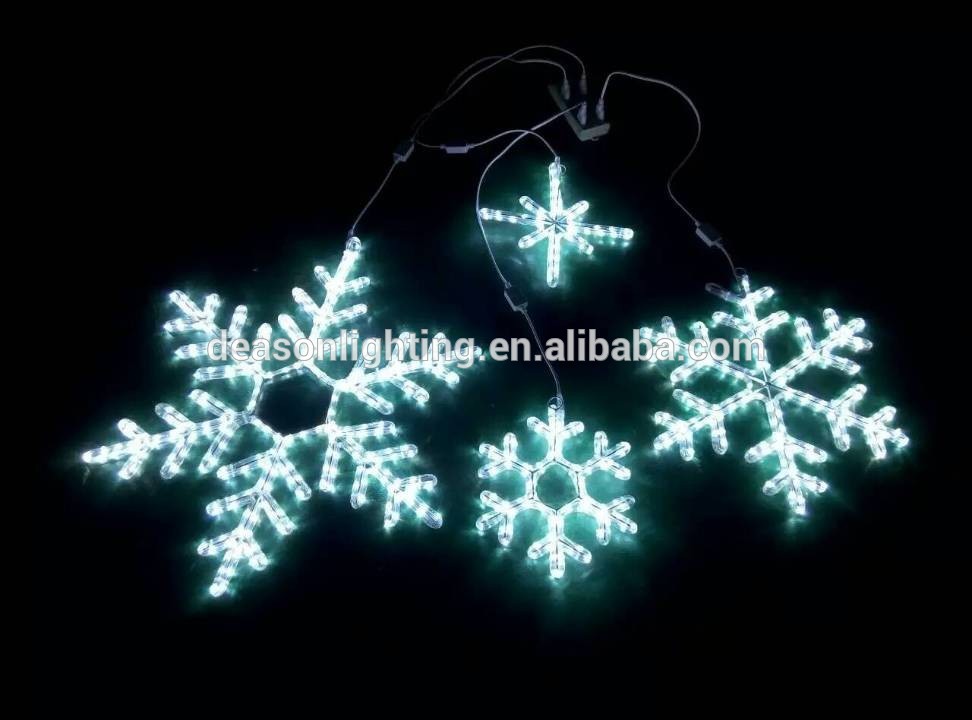 Tree christmas decoration light LED white snowflake light for outdoor christmas decoration