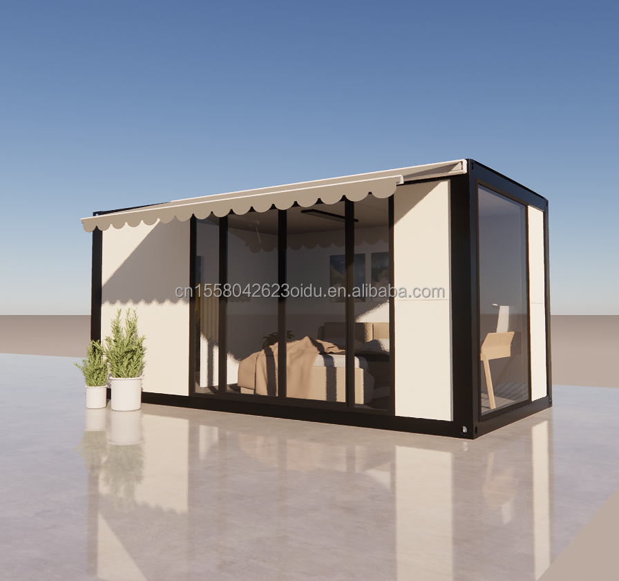 Hotel Accommodation 20ft Prefabricated Detachable House with Galvanized Steel Bending 180g and Customizable Design