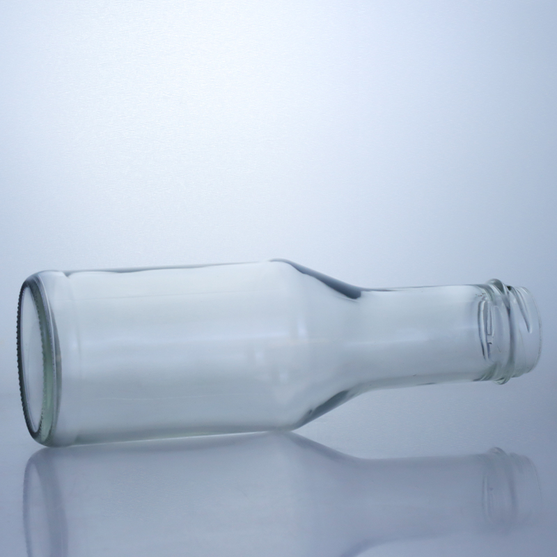 Clear Flint Glass Bottle for Milk Juice Salad Chili Sauce Ketchup 300ml 500ml 700ml