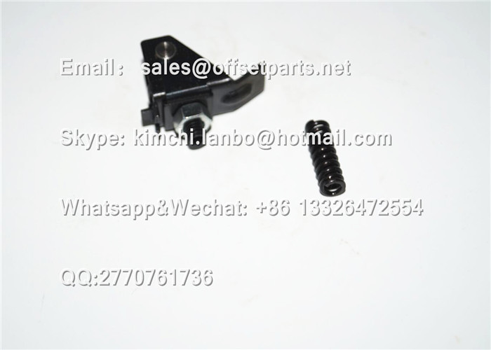 offset printing machine part GRIPPER HOLDER&SPRING metal tail-width 12mm black 2 pieces