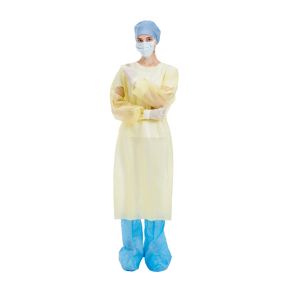 Nonwoven Plastic Isolation Gowns , Unisex Disposable Medical Exam Gowns