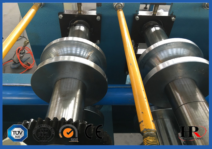 Rain Gutter Roll Forming Machine PLC Control 0.4 - 0.6mm Thickness