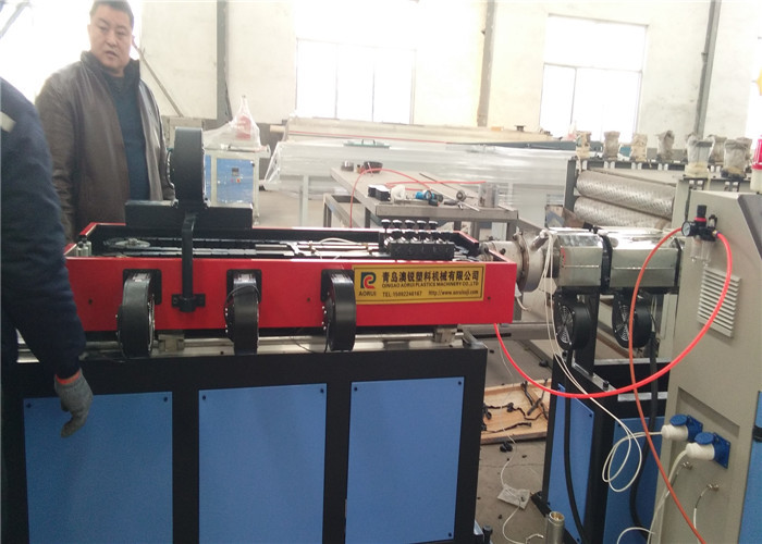 PE Single / Double Wall Corrugated Pipe Making Machine High Efficiency