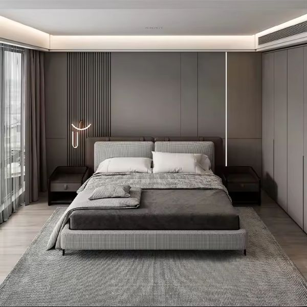Leather Pakistan 1 Piece Nordic king Size Furnitures House Bedroom king Frame Luxury Bedroom Set Dongguan Morden Bed
