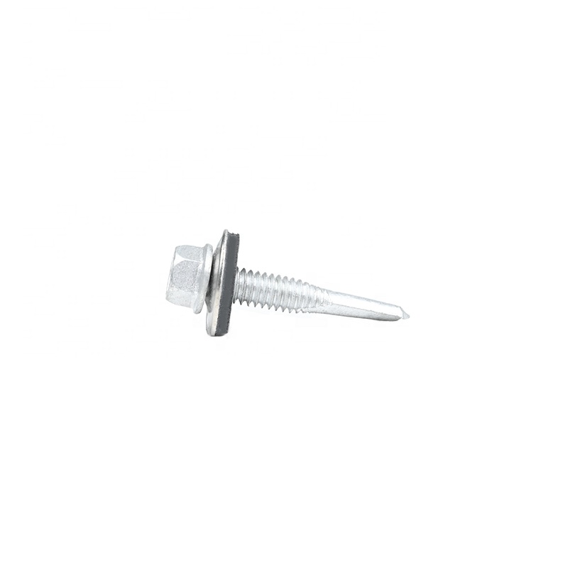 SS410 Flange Hex Head Stainless Steel Self Tapping Drilling Screws With EPDM Washer