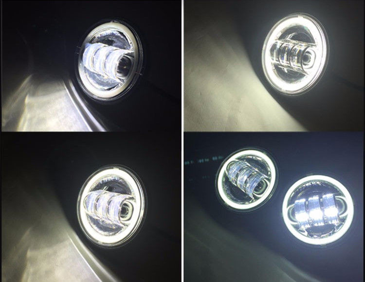 4.5 Inch Harley Davidson Jeep Car LED Fog Lights 7000K 30W Aluminum Material