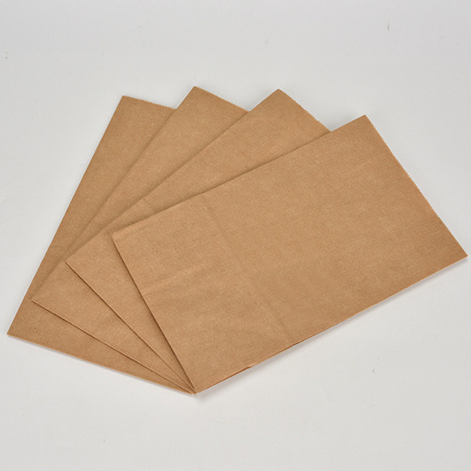 Custom Logo Print Deli Food Packaging Takeaway Bread Carrier Kraft Paper Bags