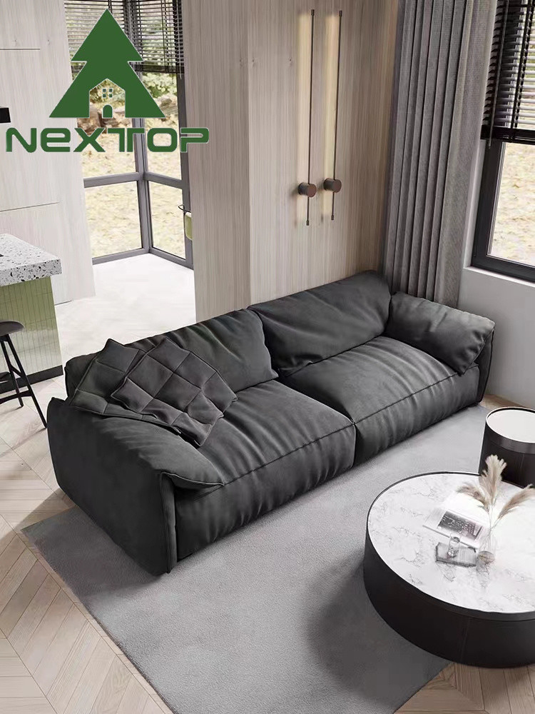 Custom Modern Deep Blue Fabric Interior Sofa 2 3 4 Seating For Home Villa Hotel