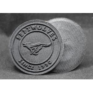 Quality Thickness 2.5mm Lycra Fabric Embossed Patches Silk Screen Printing for sale