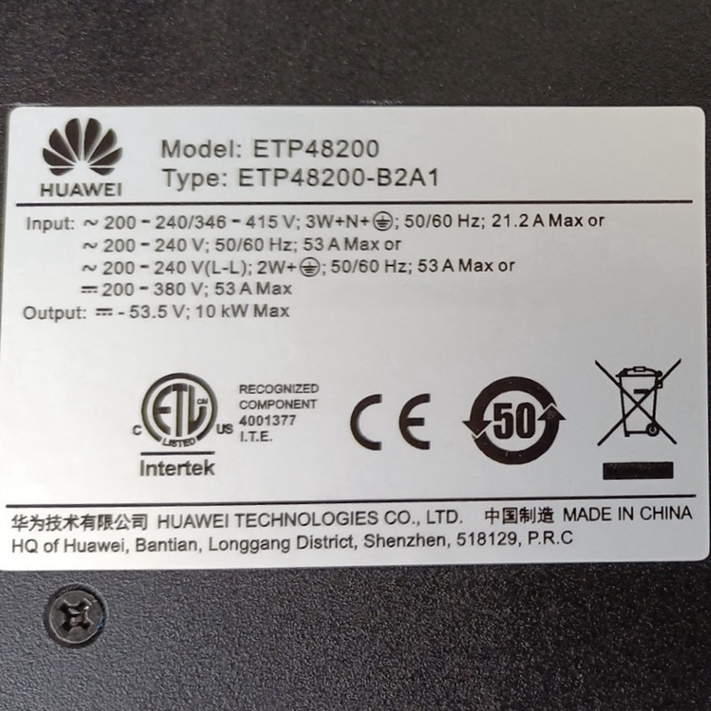 Huawei ETP48200-B2A1 Embedded Switching Power System With 48V30A R4830G1 Module Outdoor Communication 5G