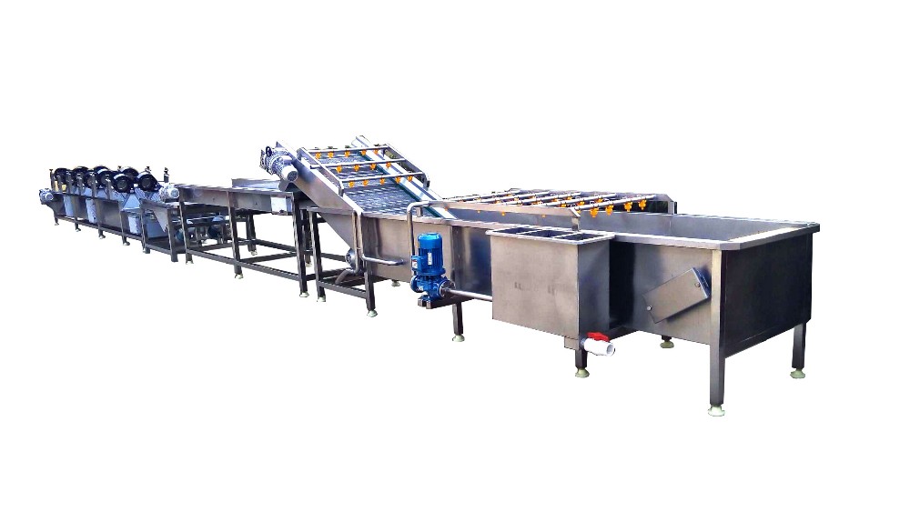 Automatic fruit and vegetable processing line spinach washing and drying machine